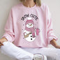 Snow Cute, Bougie Snowman, Christmas Sweatshirt