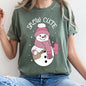 Snow Cute, Bougie Snowman, Christmas, BooJee, Comfort Colors Tshirt