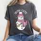 Snow Cute, Bougie Snowman, Christmas, BooJee, Comfort Colors Tshirt