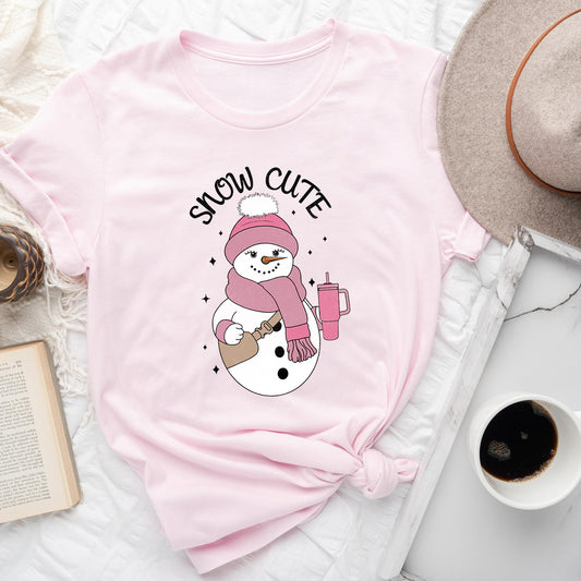 Snow Cute, Bougie Snowman, Christmas, BooJee Super Soft Tees
