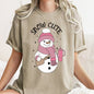 Snow Cute, Bougie Snowman, Christmas, BooJee, Comfort Colors Tshirt