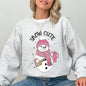 Snow Cute, Bougie, Snowman, Christmas, Winter, Xmas Sweatshirt