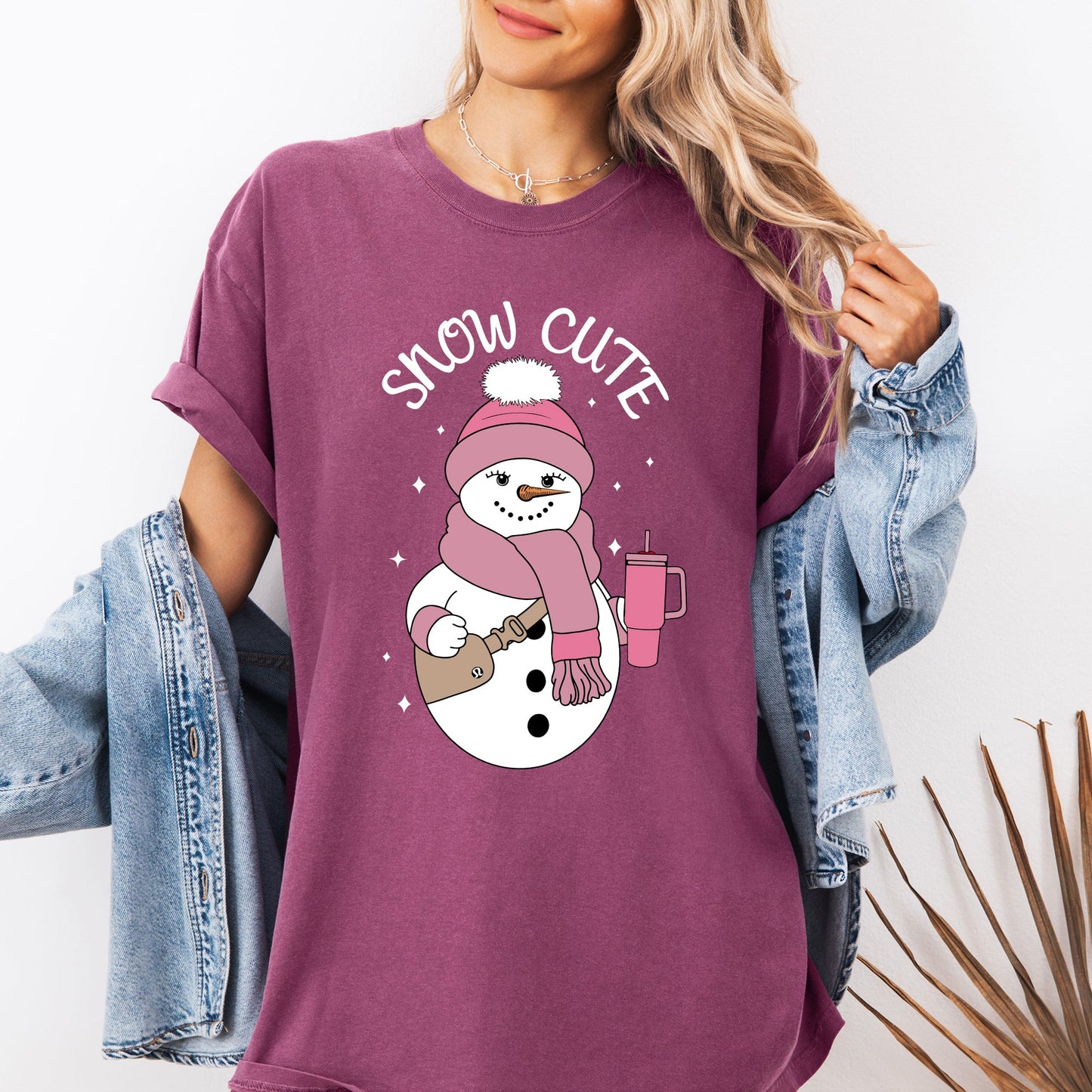 Snow Cute, Bougie, Snowman, Christmas, Winter, Xmas Tshirt Comfort Colors T-Shirt