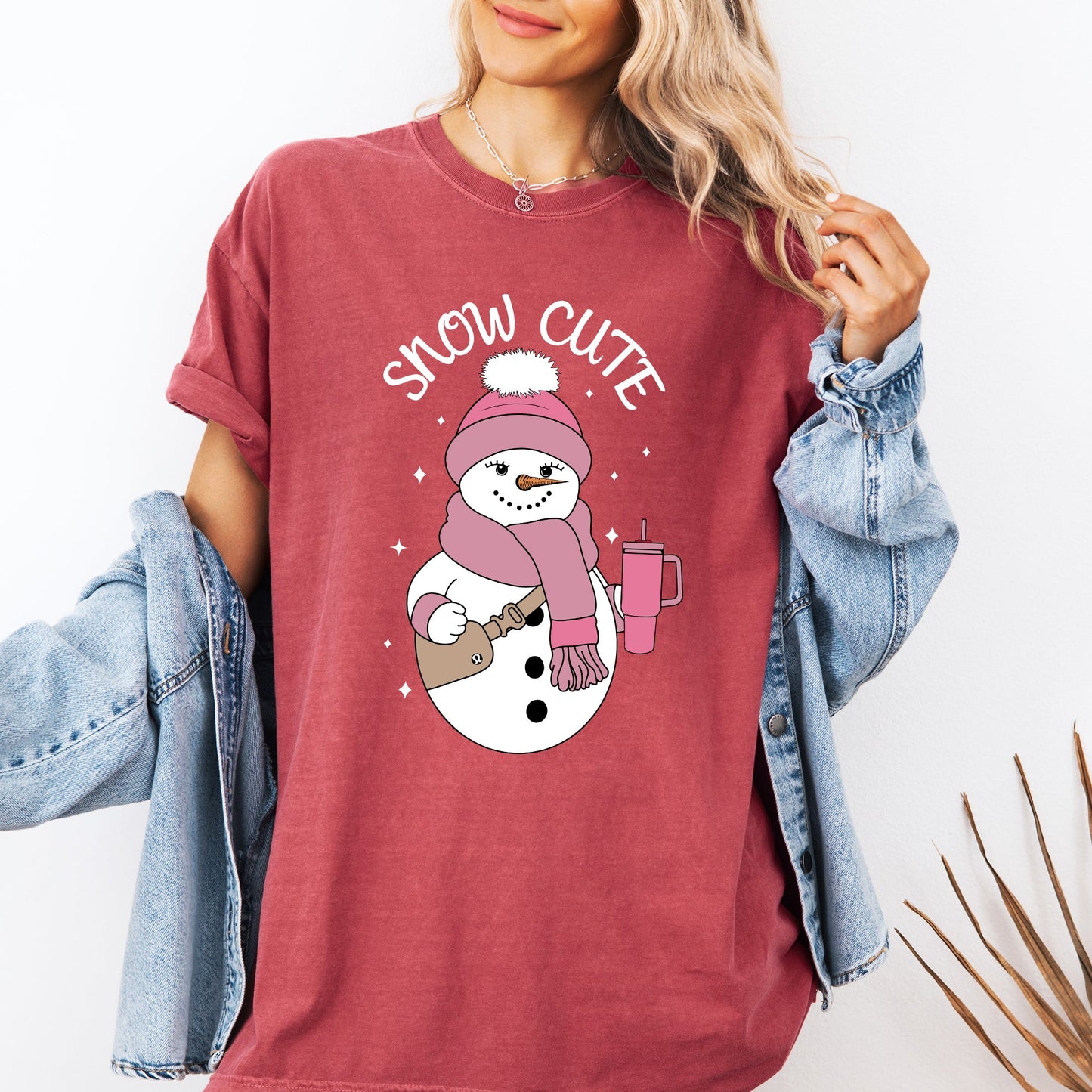 Snow Cute, Bougie, Snowman, Christmas, Winter, Xmas Tshirt Comfort Colors T-Shirt