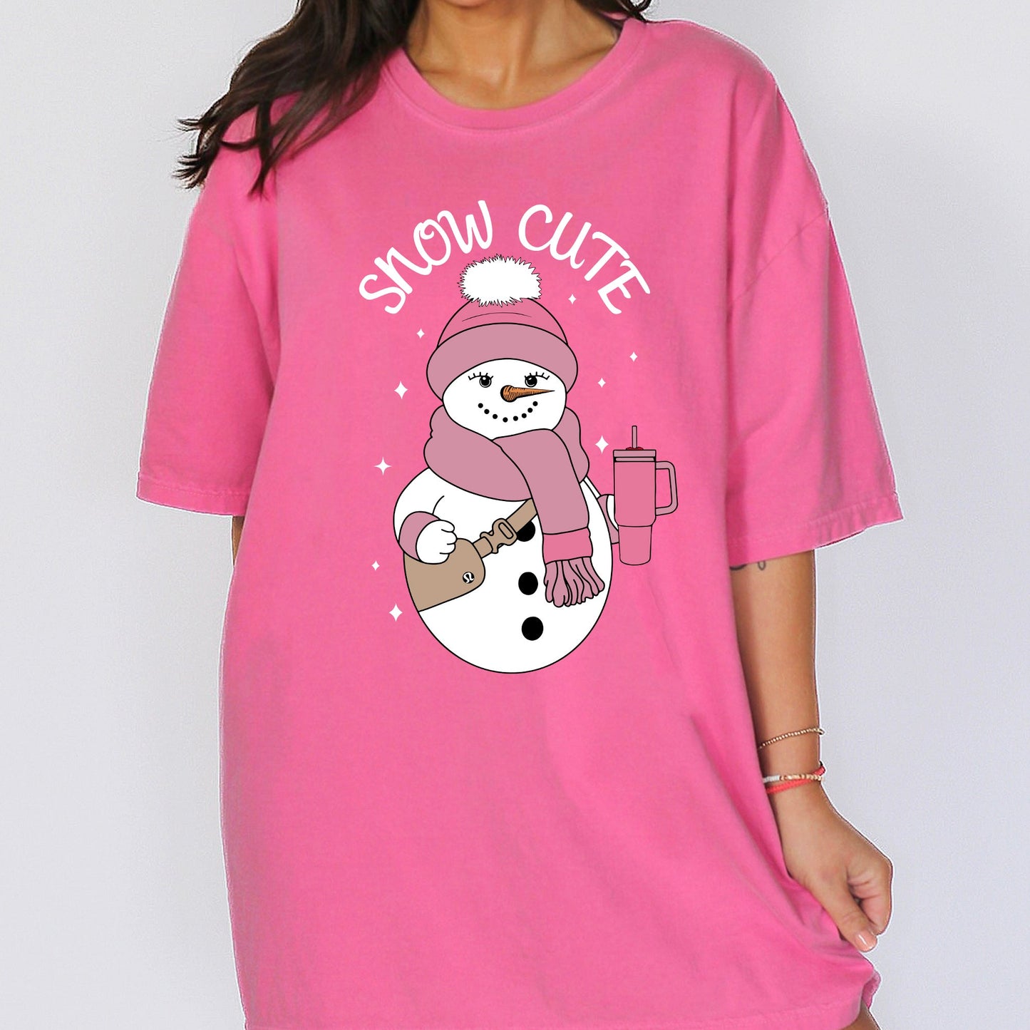 Snow Cute, Bougie, Snowman, Christmas, Winter, Xmas Tshirt Comfort Colors T-Shirt