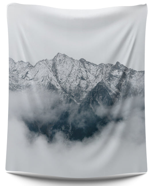 Snow Mountain Clouds Tapestry