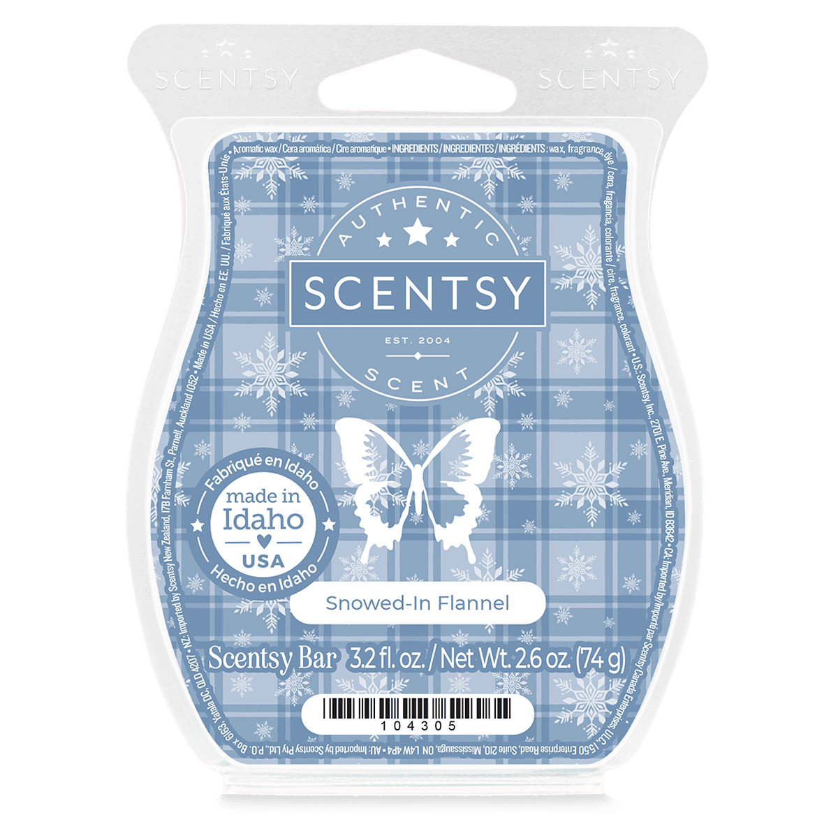 Snowed in Flannel Scentsy Wax Bar