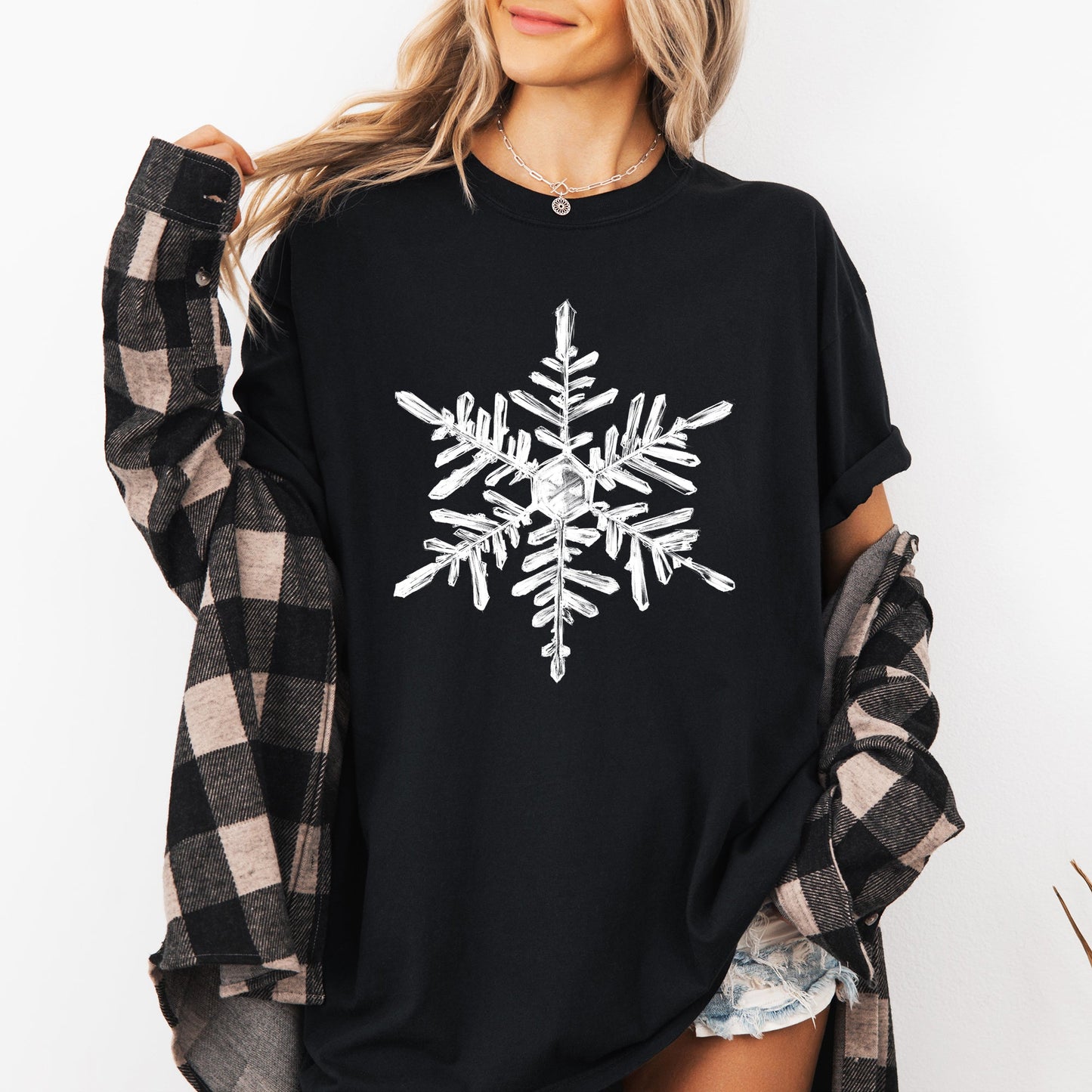 Snowflake, Beautiful, Winter, Christmas, Snow, Xmas Tshirt Comfort Colors T-Shirt