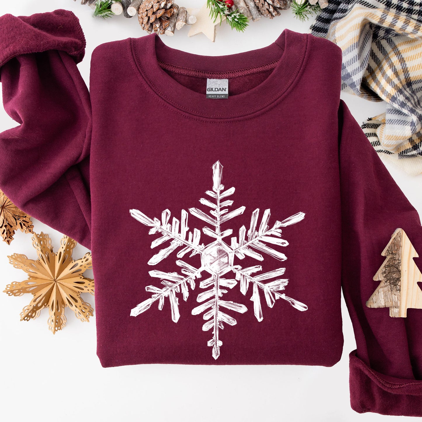 Snowflake, Beautiful, Winter, Christmas, Snow, Xmas Sweatshirt