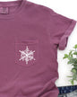 Snowflake, Pocket, Christmas, Winter, Santa, Snow, Xmas Pocket Tee Comfort Colors T-Shirt