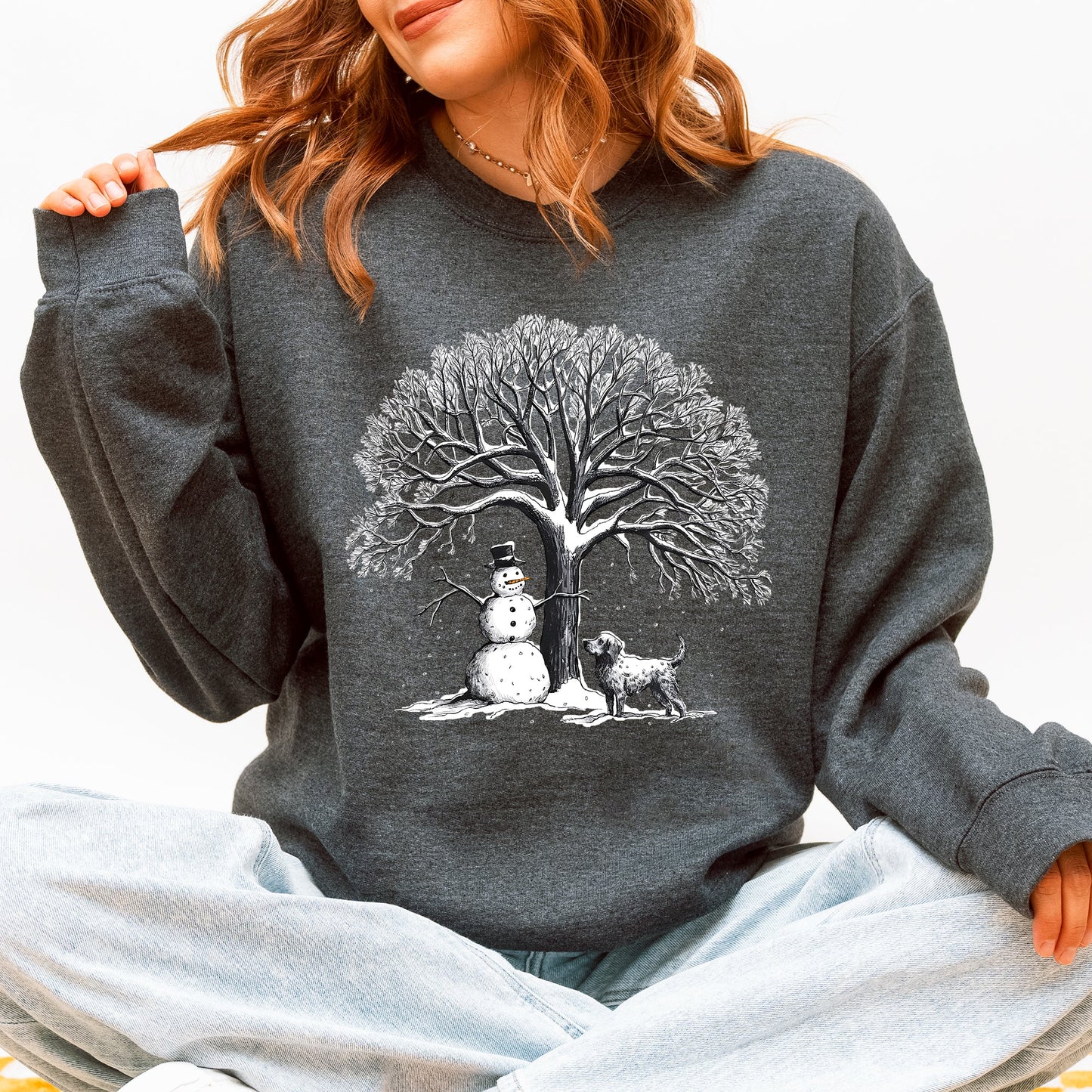 Snowman Dog, Christmas, Snow, Pets Sweatshirt