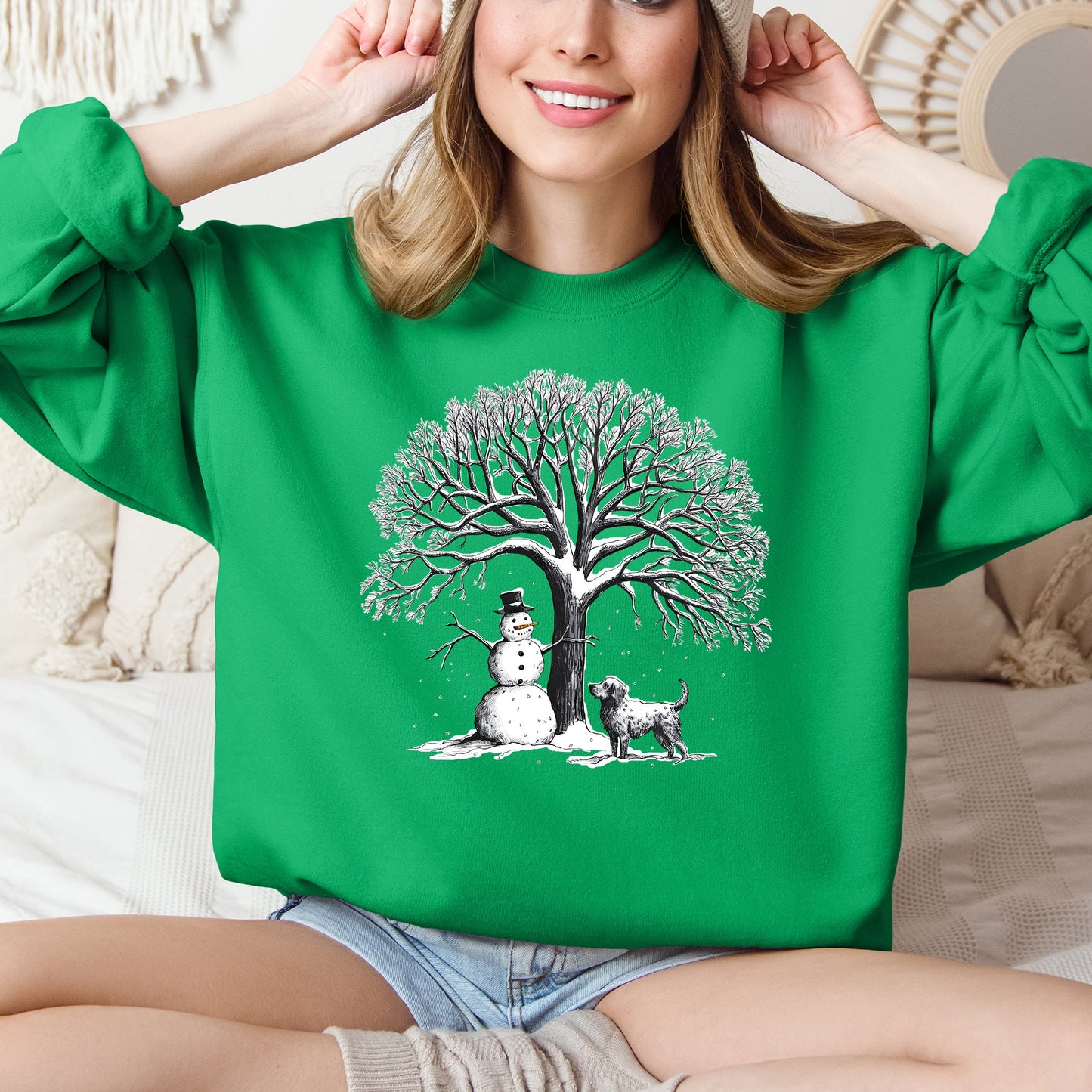 Snowman Dog, Christmas, Snow, Pets Sweatshirt