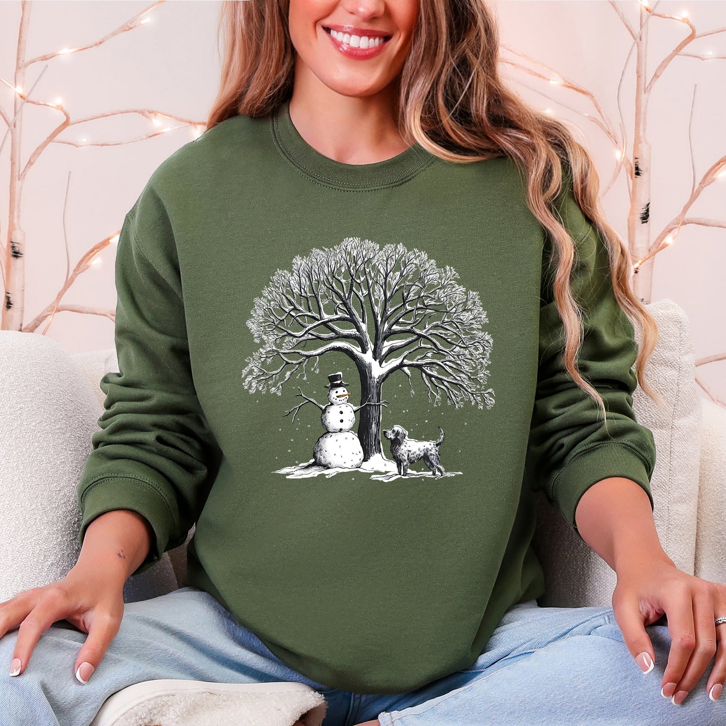 Snowman Dog, Christmas, Snow, Pets Sweatshirt