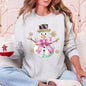 Snowman, Christmas, Snow, Bow, Ribbon Sweatshirt