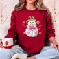 Snowman, Christmas, Snow, Bow, Ribbon Sweatshirt