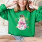 Snowman, Christmas, Snow, Bow, Ribbon Sweatshirt