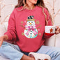 Snowman, Christmas, Snow, Bow, Ribbon Sweatshirt