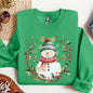 Snowman, Wreath, Christmas Botanical, Holly, Santa, Cute Sweatshirt