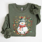 Snowman, Wreath, Christmas Botanical, Holly, Santa, Cute Sweatshirt