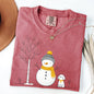 Snowman and Dog, Cute, Winter, Tree, Christmas, Snow Tshirt Comfort Colors T-Shirt