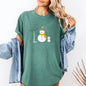 Snowman and Dog, Cute, Winter, Tree, Christmas, Snow Tshirt Comfort Colors T-Shirt