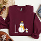 Snowman and Dog, Cute, Winter, Tree, Christmas, Snow Sweatshirt
