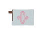 Solid Bamboo Monogram Zipper Pouch