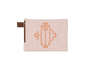 Solid Bamboo Monogram Zipper Pouch