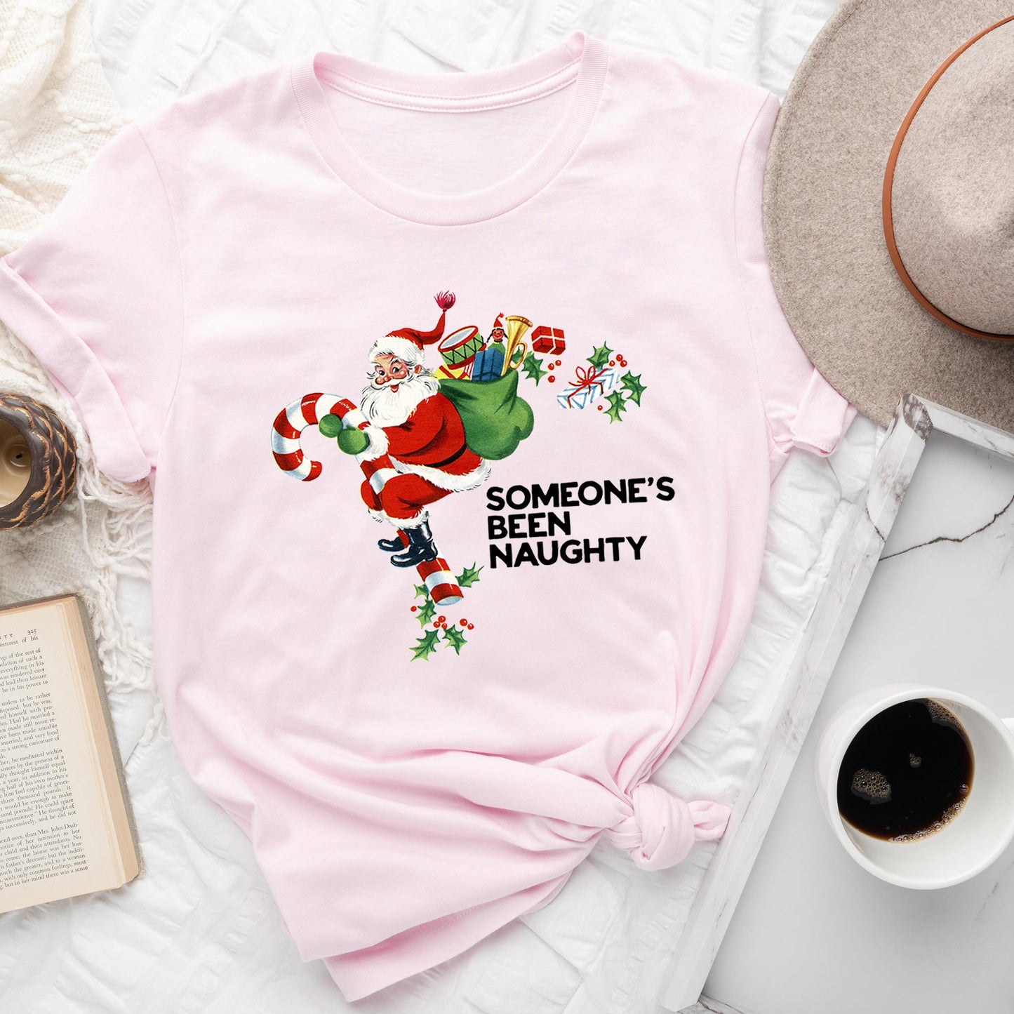Someone's Been Naughty, Santa, Retro, Christmas Super Soft Tees