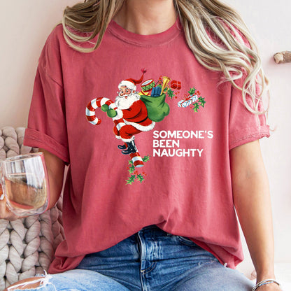 Someone's Been Naughty, Santa, Retro, Christmas, Comfort Colors Tshirt