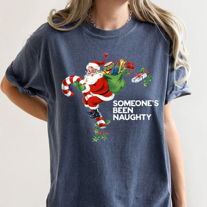 Someone's Been Naughty, Santa, Retro, Christmas, Comfort Colors Tshirt