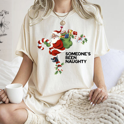 Someone's Been Naughty, Santa, Retro, Christmas, Comfort Colors Tshirt