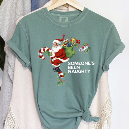 Someone's Been Naughty, Santa, Retro, Christmas, Comfort Colors Tshirt