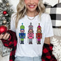 Sparkly Nutcrackers, Glitter Effect, Christmas Super Soft Tees