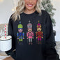 Sparkly Nutcrackers, Glitter Effect, Christmas Sweatshirt
