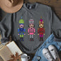 Sparkly Nutcrackers, Glitter Effect, Christmas Sweatshirt