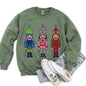 Sparkly Nutcrackers, Glitter Effect, Christmas Sweatshirt