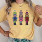 Sparkly Nutcrackers, Glitter Effect, Christmas, Comfort Colors Tshirt