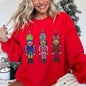 Sparkly Nutcrackers, Glitter Effect, Christmas Sweatshirt