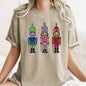 Sparkly Nutcrackers, Glitter Effect, Christmas, Comfort Colors Tshirt