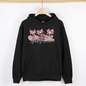 Spooky Season, Pink Skeletons, Cute, Coquette, Ribbon, Bows, Halloween, Graphic Hoodie, Hooded Sweatshirt