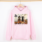 Spooky Season, Stripes, Halloween, Cat, Ghost, Pumpkins, Autumn, Fall, Graphic Hoodie, Hooded Sweatshirt