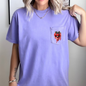 Spooky Strawberry Skeleton, Halloween, Creepy, Comfort Colors Pocket T-Shirt
