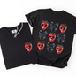 Spooky Strawberry Skeleton, Halloween, Creepy, Front and Back, Comfort Colors T-Shirt