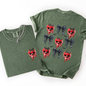 Spooky Strawberry Skeleton, Halloween, Creepy, Front and Back, Comfort Colors T-Shirt