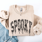 Spooky, Faux Lace, Halloween, Coquette Sweatshirt