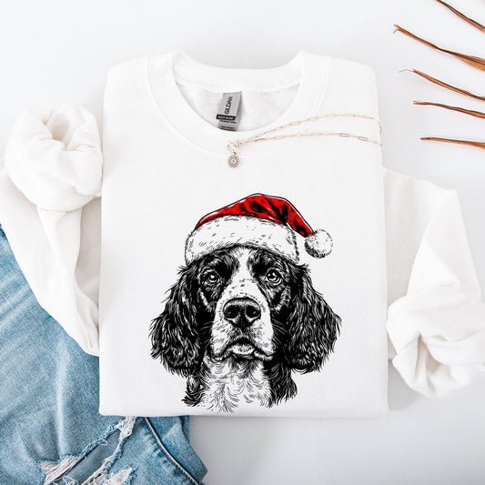 Springer Spaniel, Santa, Dog, Christmas, Dog Lover, Pet Sweatshirt