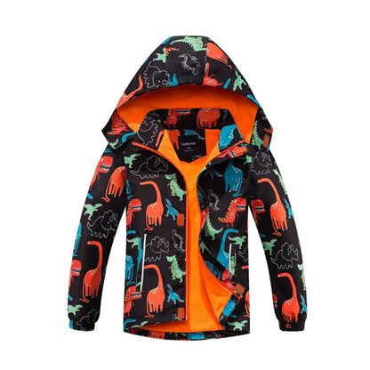 Kids Dinosaur Jackets - Waterproof Windproof Outerwear