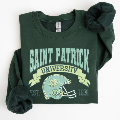 St Patrick University, Vintage, College, Ireland, Football, St Patrick's Day Sweatshirt