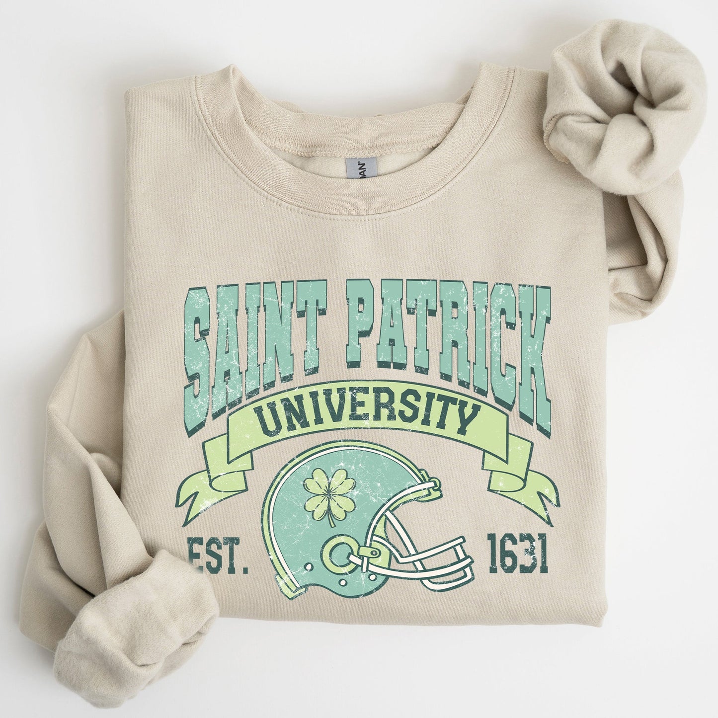 St Patrick University, Vintage, College, Ireland, Football, St Patrick's Day Sweatshirt